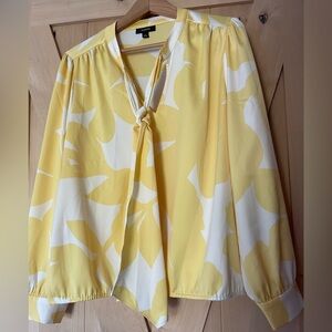 COPY - Alfani Tie-Neck Blouse Elastic Waistband L